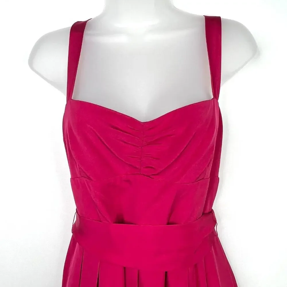 J. Crew Fuchsia 100% Silk Party Dress Size 6
